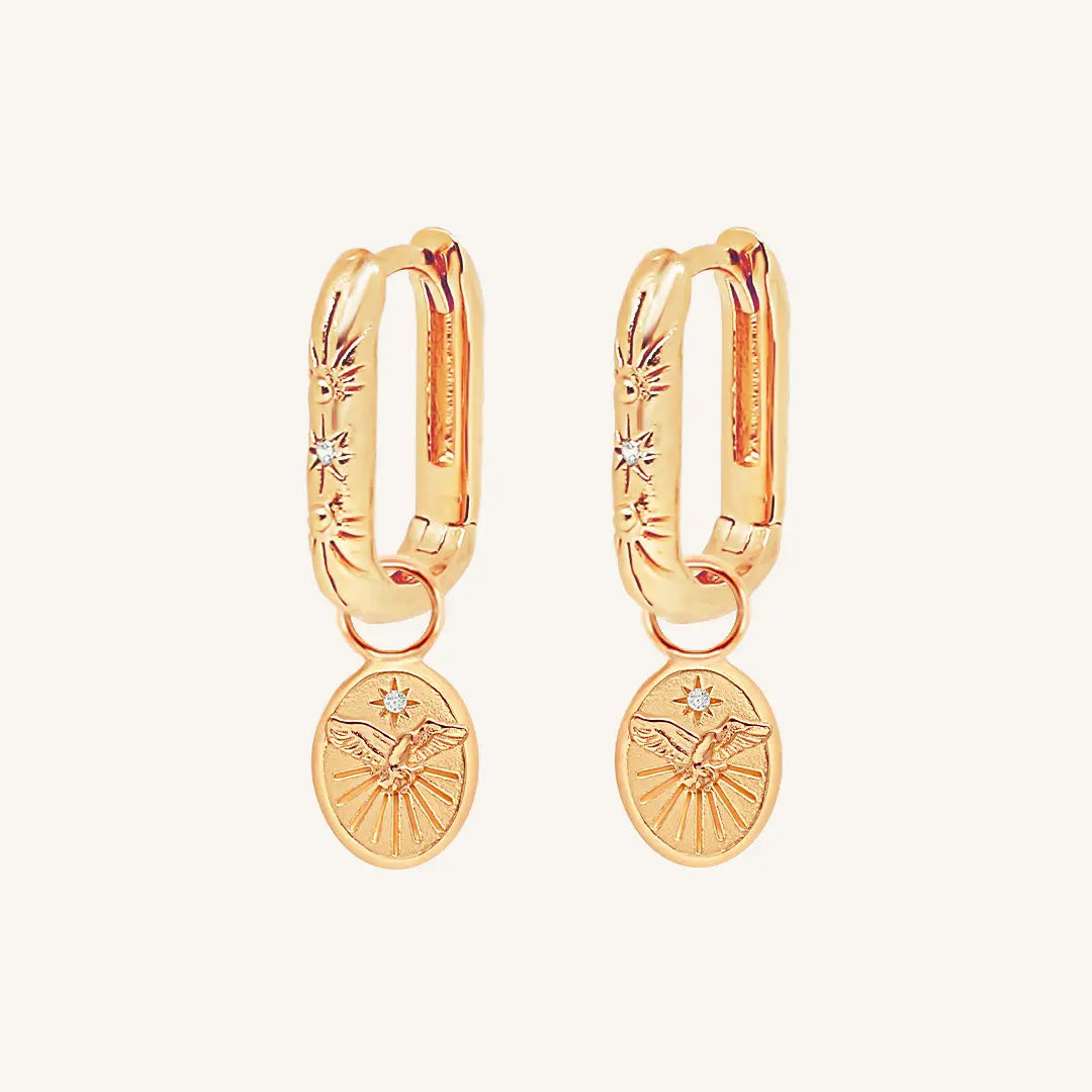 The  ROSE  Soar Corinna Hoops by  Francesca Jewellery from the Earrings Collection.
