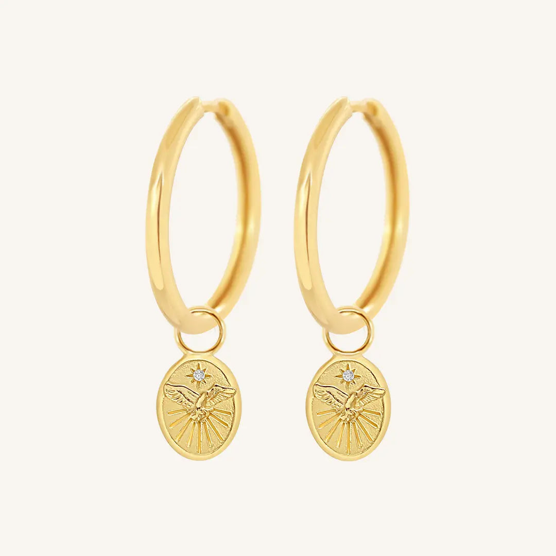 The  GOLD-Riley  Soar Create Hoops by  Francesca Jewellery from the Earrings Collection.
