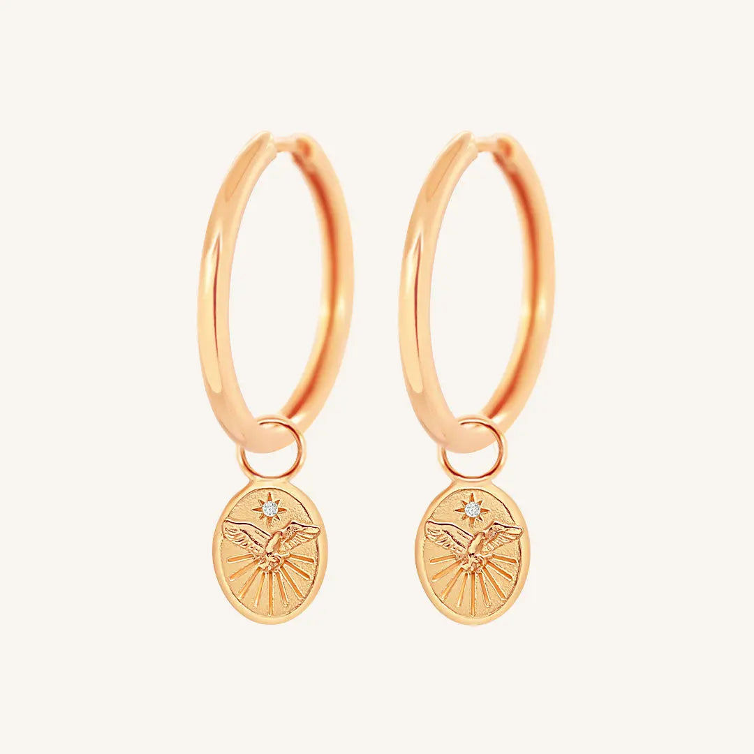The  ROSE-Riley  Soar Create Hoops by  Francesca Jewellery from the Earrings Collection.