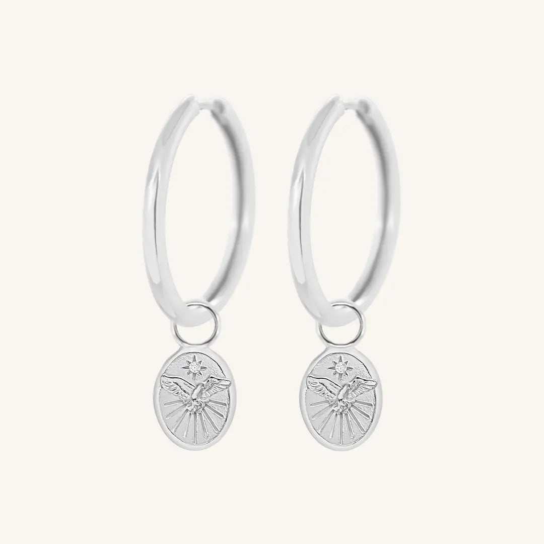 The  SILVER-Riley  Soar Create Hoops by  Francesca Jewellery from the Earrings Collection.