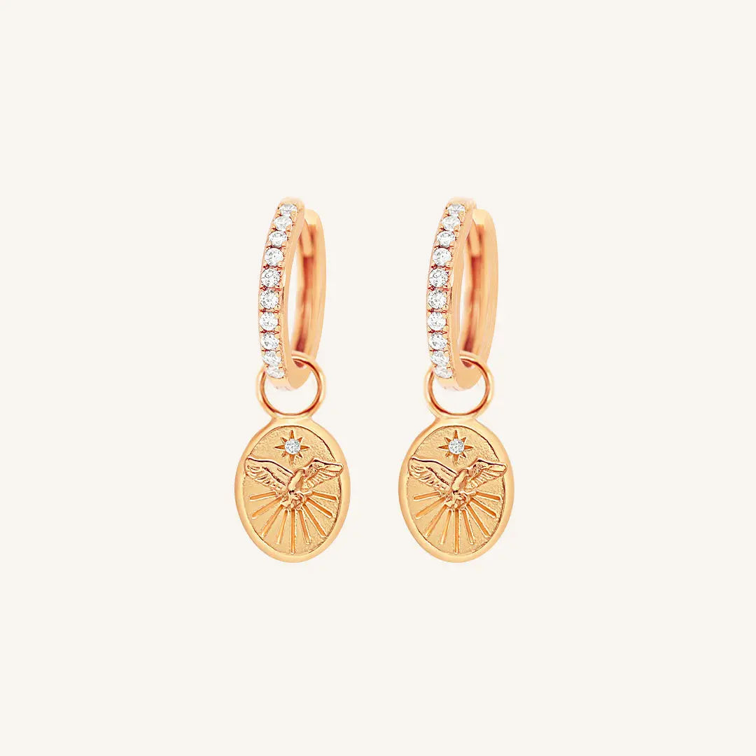 The  ROSE-Ruby  Soar Create Hoops by  Francesca Jewellery from the Earrings Collection.