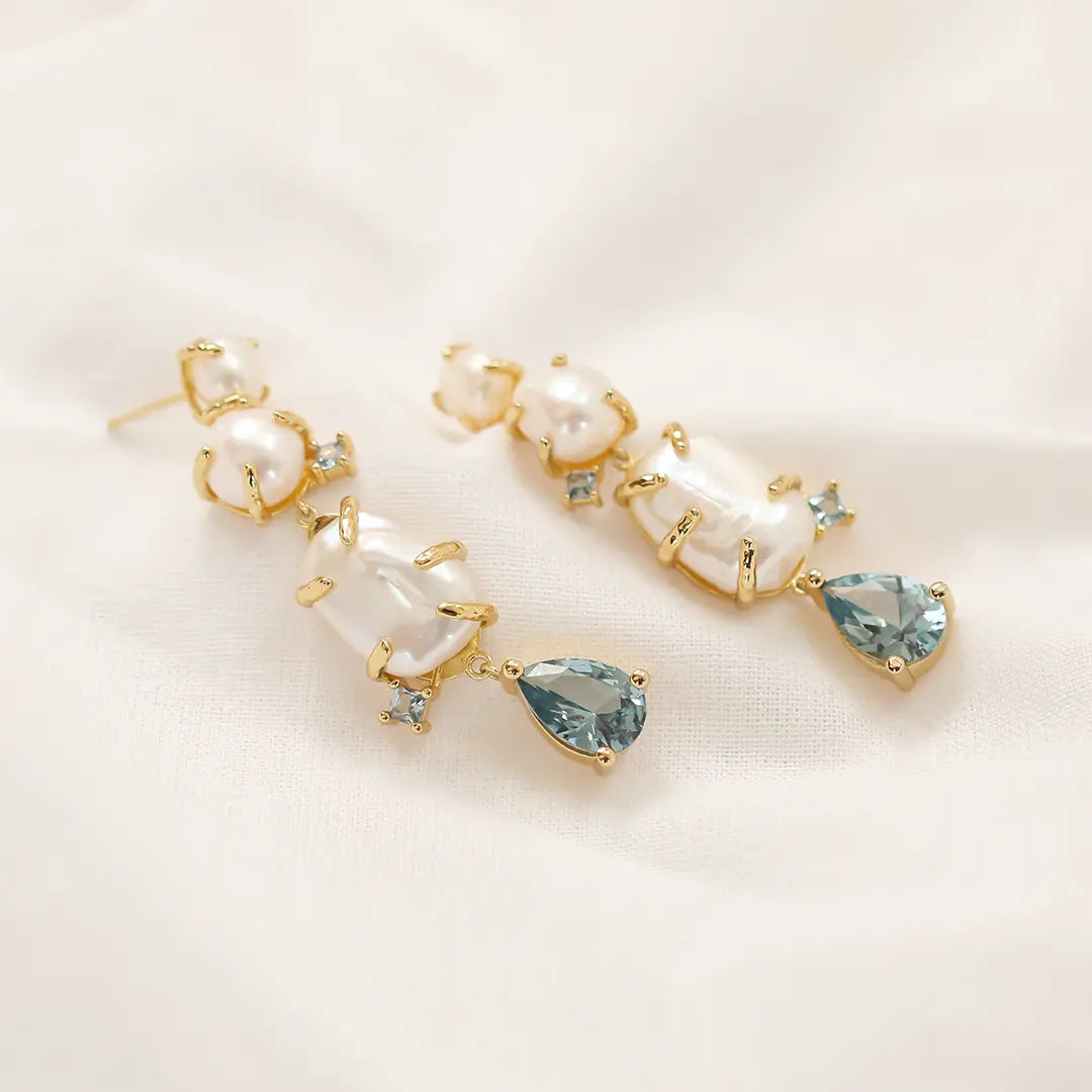 The    Something Blue Earrings by  Francesca Jewellery from the Earrings Collection.