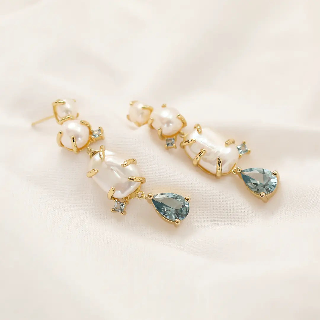 Something online blue earrings