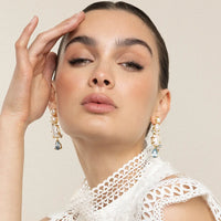 The  GOLD  Something Blue Earrings by  Francesca Jewellery from the Earrings Collection.