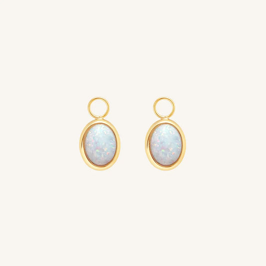 The  GOLD  St Clair Hoop Charms Set of 2 by  Francesca Jewellery from the Earrings Collection.