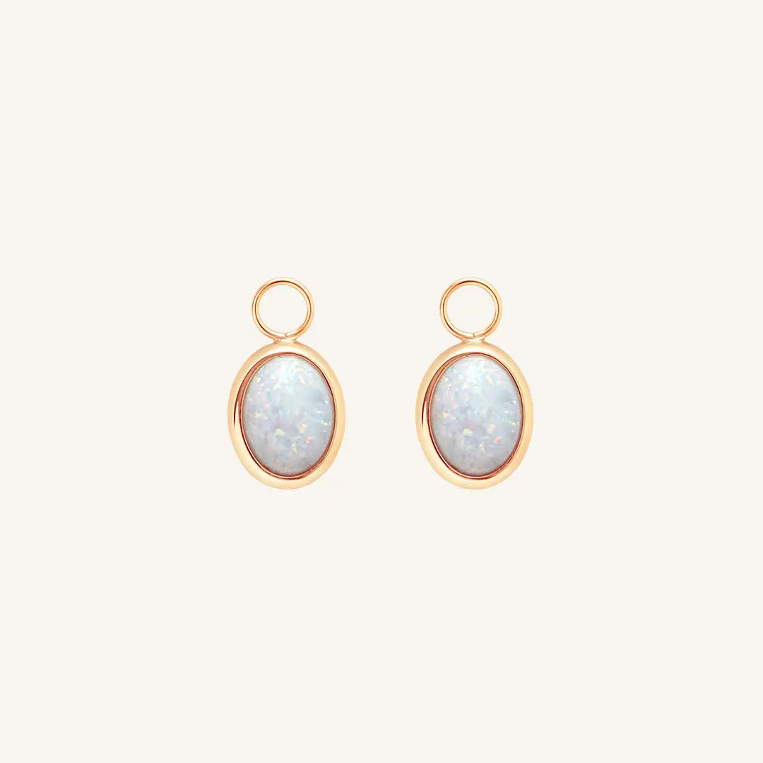 The  ROSE  St Clair Hoop Charms Set of 2 by  Francesca Jewellery from the Earrings Collection.