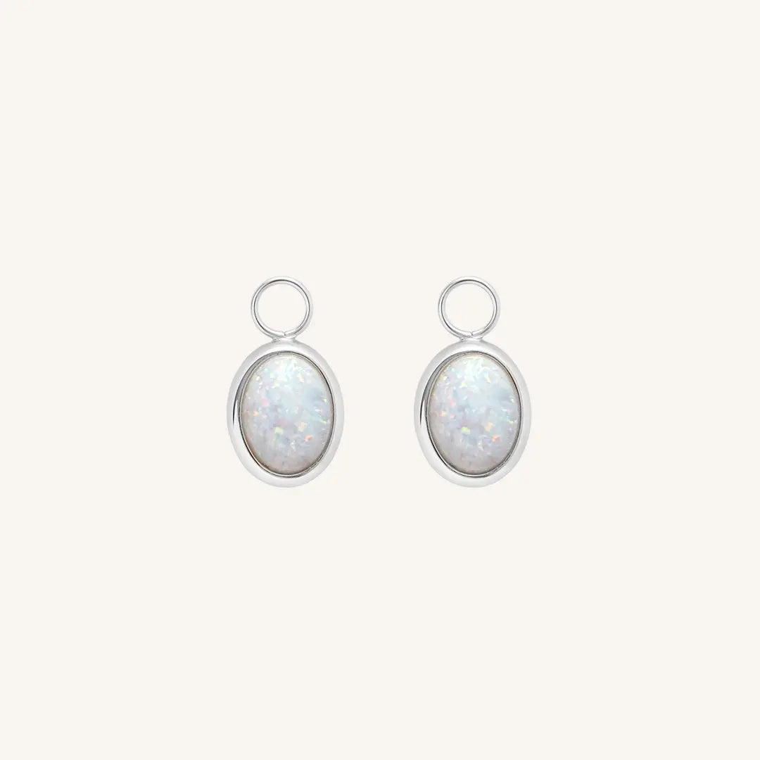 The  SILVER  St Clair Hoop Charms Set of 2 by  Francesca Jewellery from the Earrings Collection.
