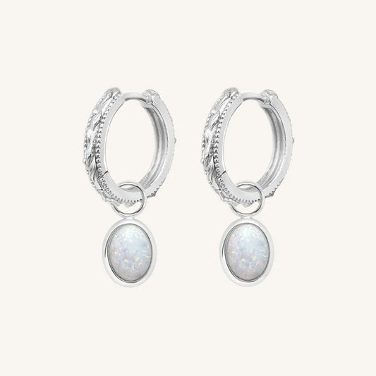 The  SILVER  St Clair Abundance Hoops by  Francesca Jewellery from the Earrings Collection.