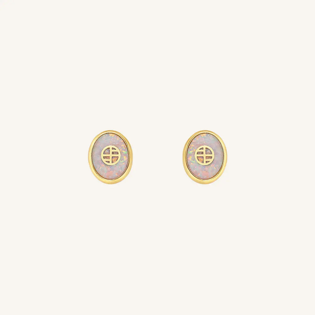 The  GOLD  St Clair Studs by  Francesca Jewellery from the Earrings Collection.