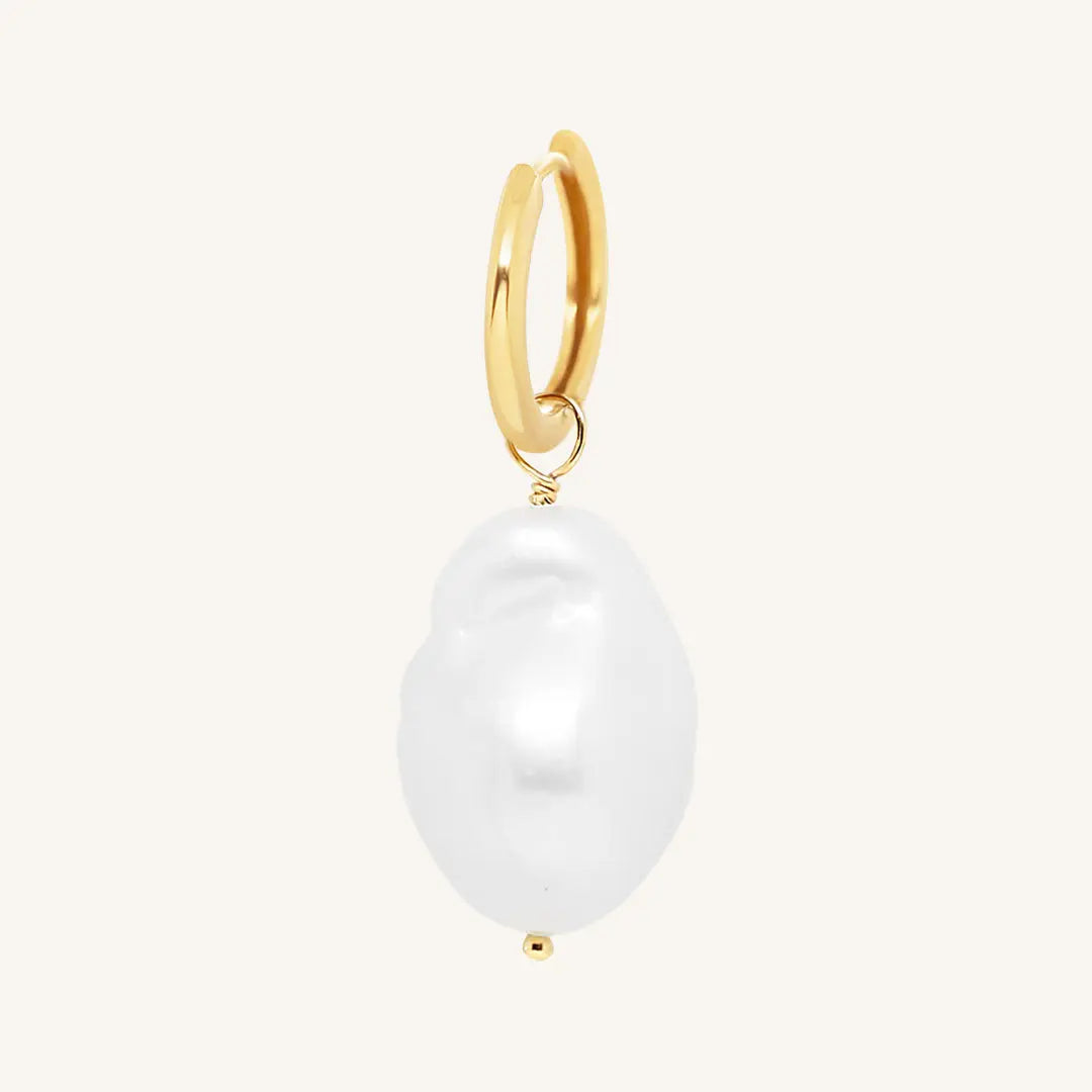 The    Vienna Pearl Hoops by  Francesca Jewellery from the Earrings Collection.