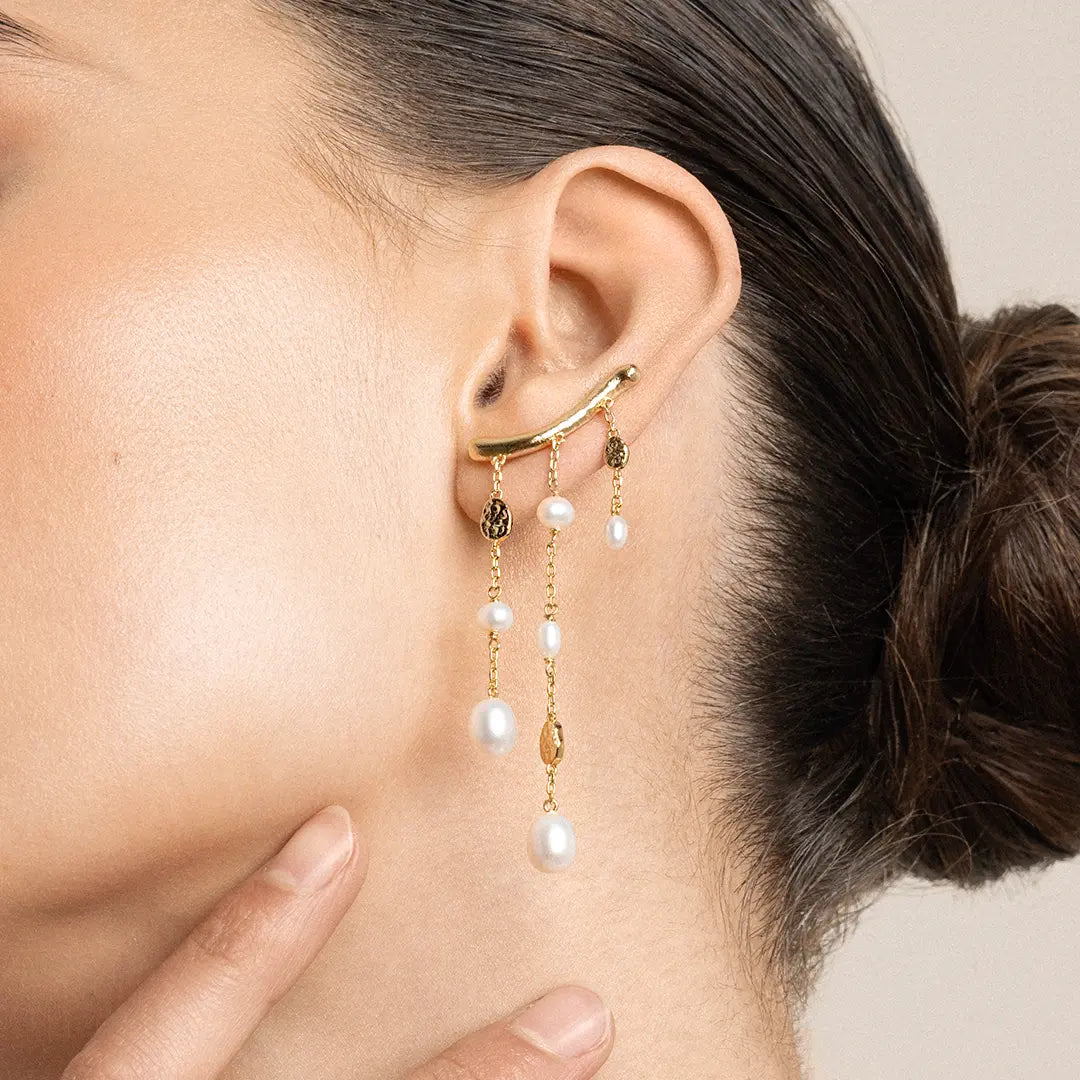 The    Pearl Waterfall Earrings by  Francesca Jewellery from the Earrings Collection.