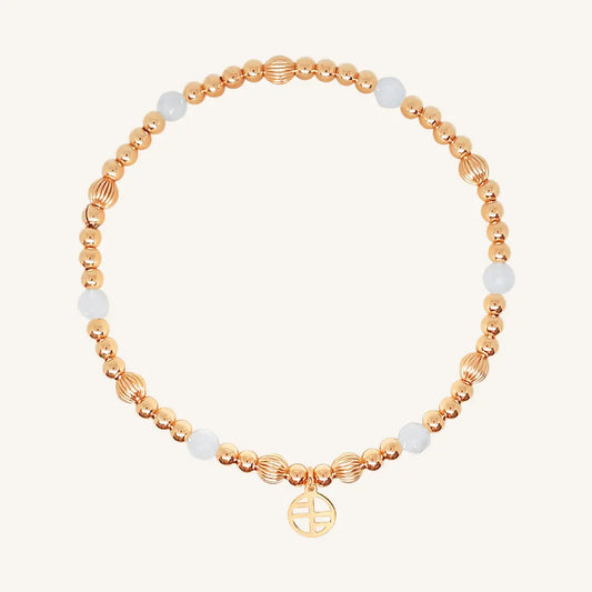 The  ROSE-L  Woodstock Bracelet Moonstone by  Francesca Jewellery from the Bracelets Collection.