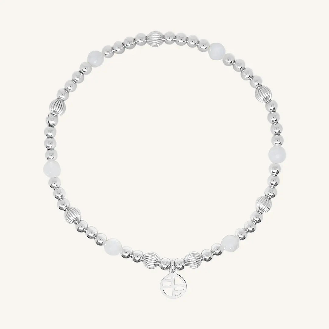 The  SILVER-L  Woodstock Bracelet Moonstone by  Francesca Jewellery from the Bracelets Collection.