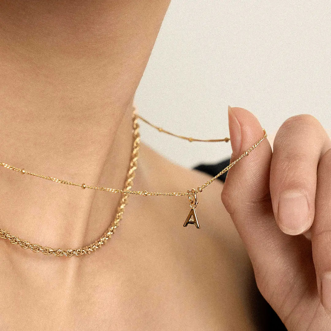 The    Letter Necklace Rope Chain by  Francesca Jewellery from the Necklaces Collection.