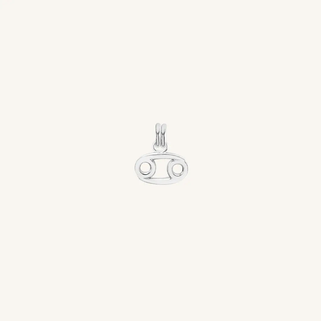 The  SILVER  Petite Zodiac Charm Cancer by  Francesca Jewellery from the Charms Collection.