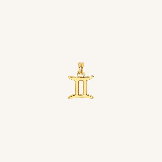 The  GOLD  Petite Zodiac Charm Gemini by  Francesca Jewellery from the Charms Collection.