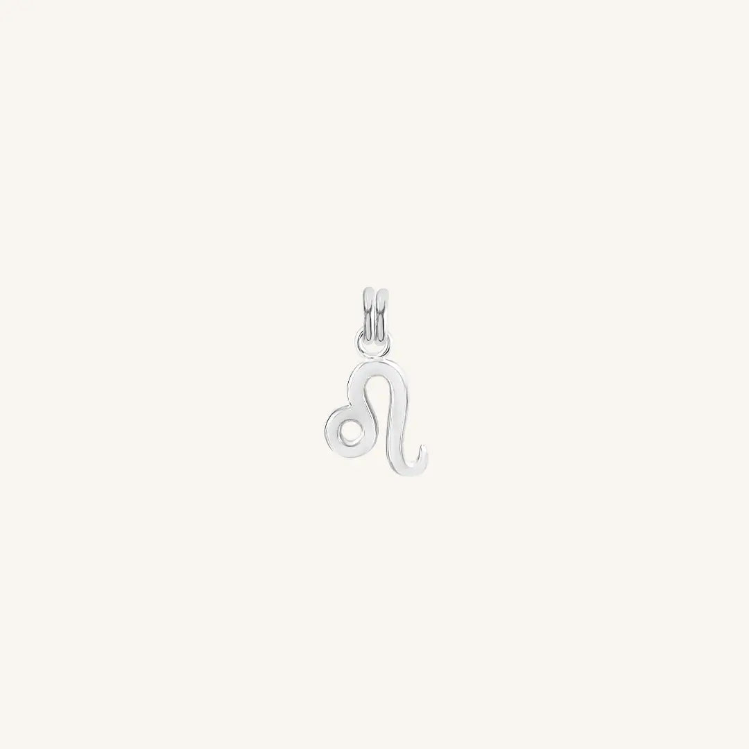 The  SILVER  Petite Zodiac Charm Leo by  Francesca Jewellery from the Charms Collection.