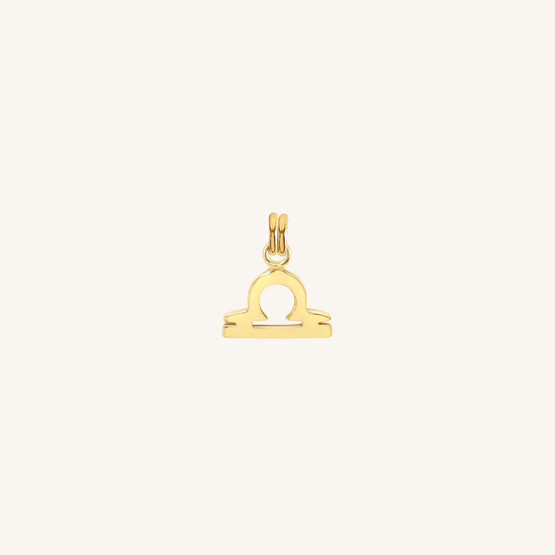 The  GOLD  Petite Zodiac Charm Libra by  Francesca Jewellery from the Charms Collection.