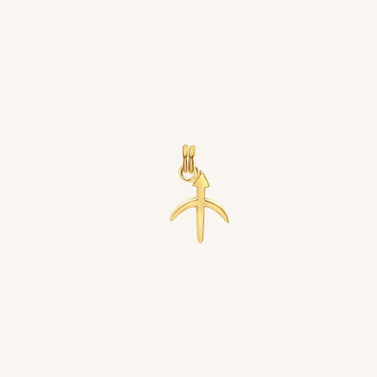 The  GOLD  Petite Zodiac Charm Sagittarius by  Francesca Jewellery from the Charms Collection.
