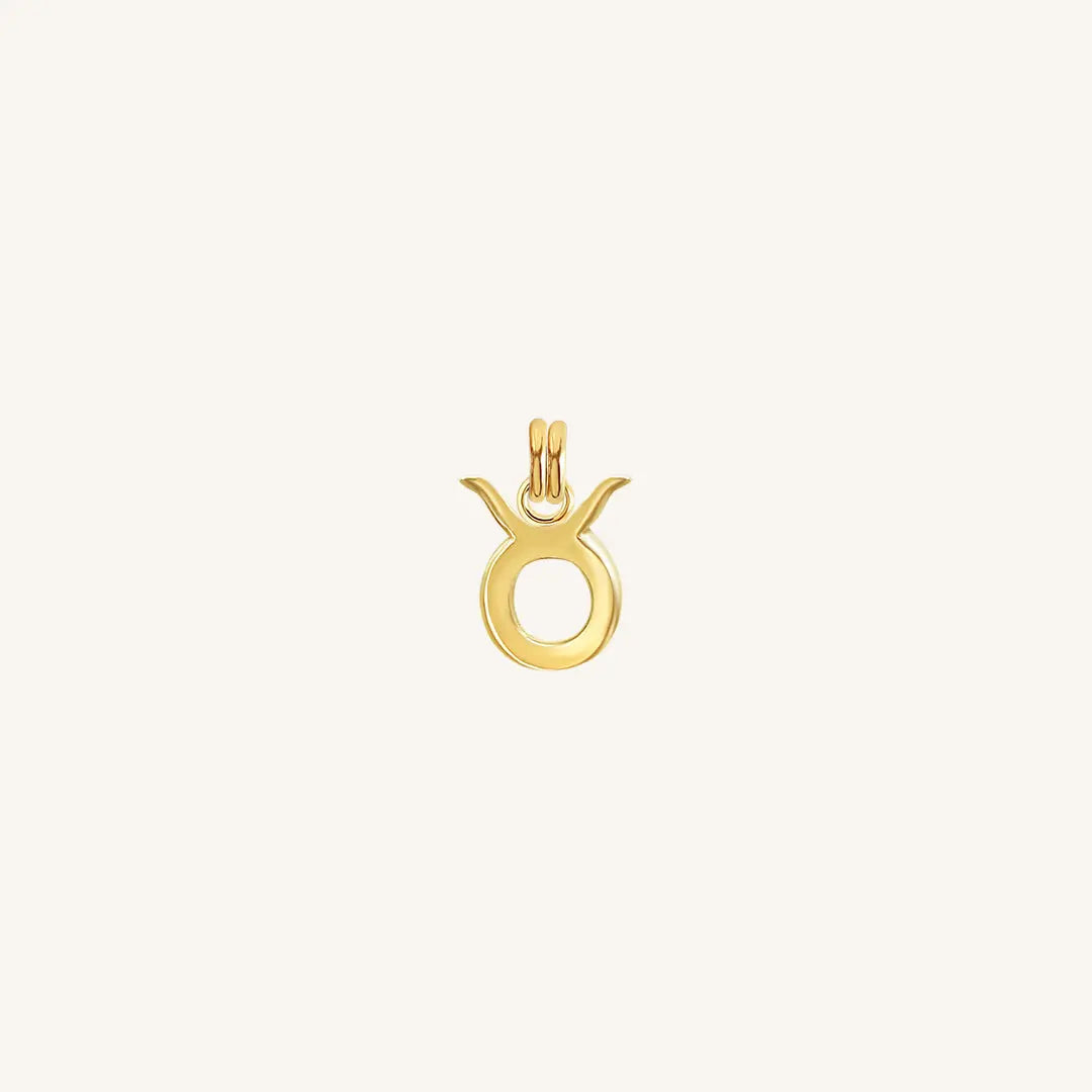 The  GOLD  Petite Zodiac Charm Taurus by  Francesca Jewellery from the Charms Collection.