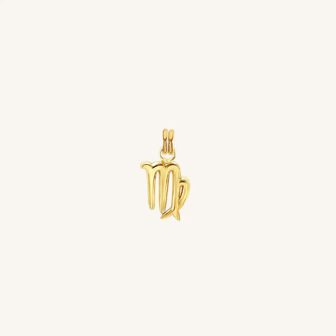 The  GOLD  Petite Zodiac Charm Virgo by  Francesca Jewellery from the Charms Collection.