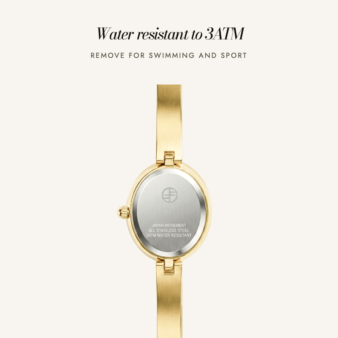 André Bangle Watch in gold — water resistant to 3ATM