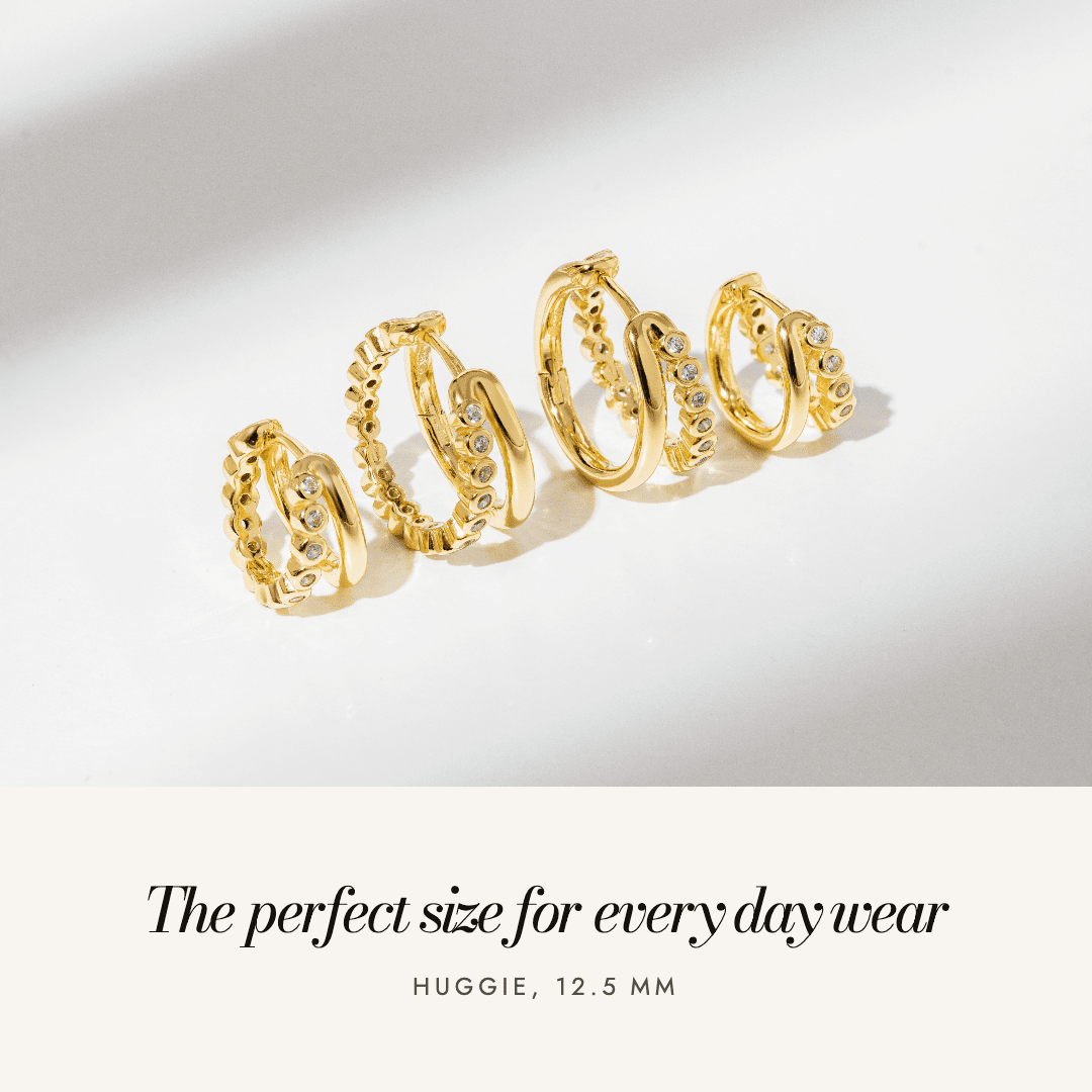 Eden Double Huggies — the perfect size for every day wear, huggie 12.5 mm