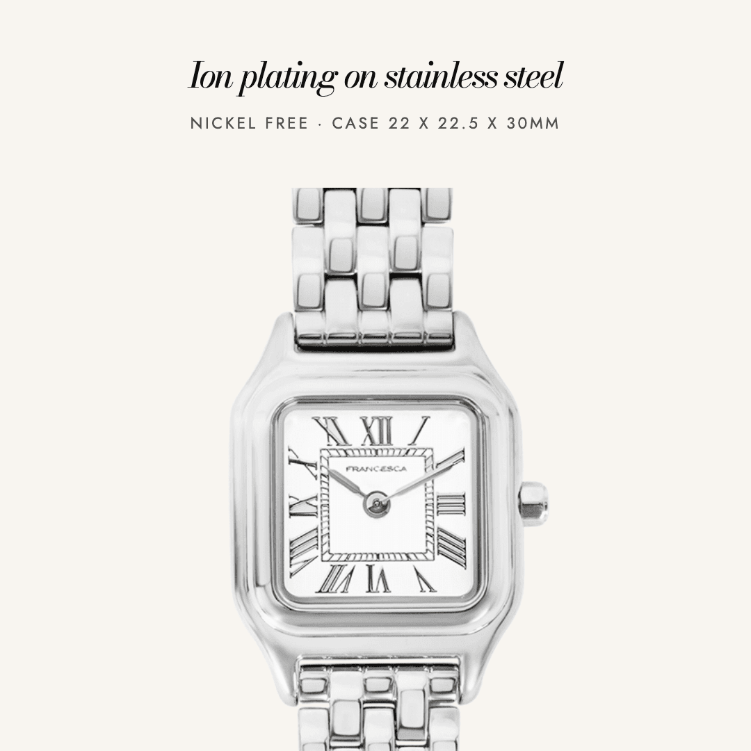 Louis Watch in silver — ion plating on stainless steel, nickel free