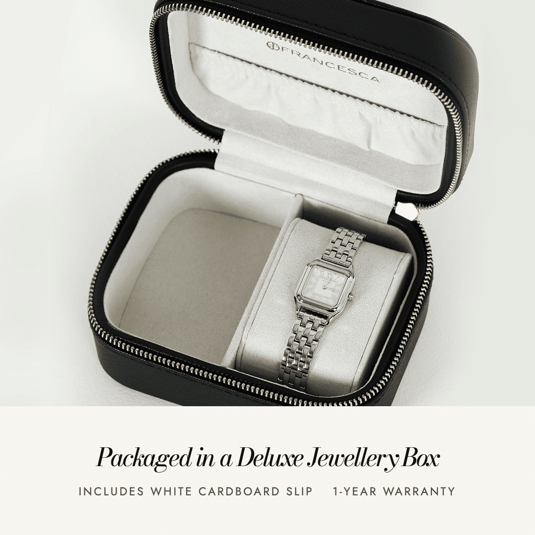 Louis Watch in silver in its Deluxe Jewellery Box