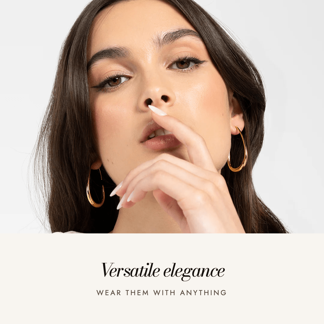 Tate Hoops worn — versatile elegance