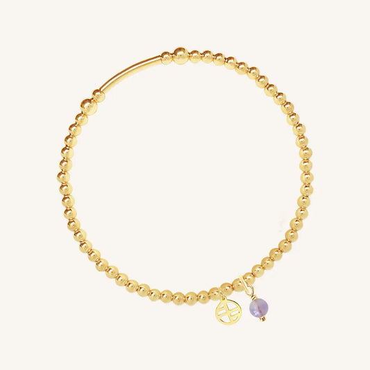 The  GOLD-L  Awareness Bracelet - Motherless Daughters by  Francesca Jewellery from the Bracelets Collection.