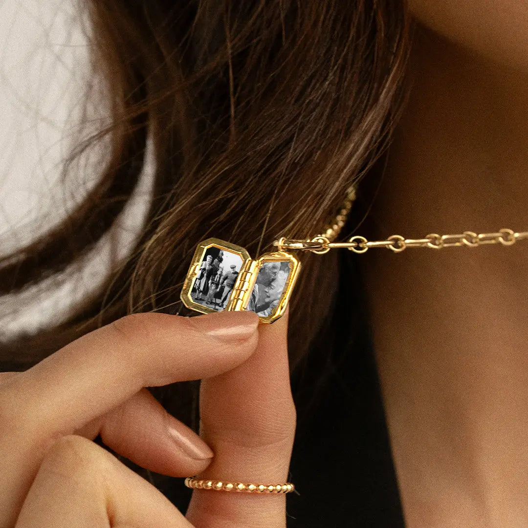 The    Bevel Locket by  Francesca Jewellery from the Charms Collection.