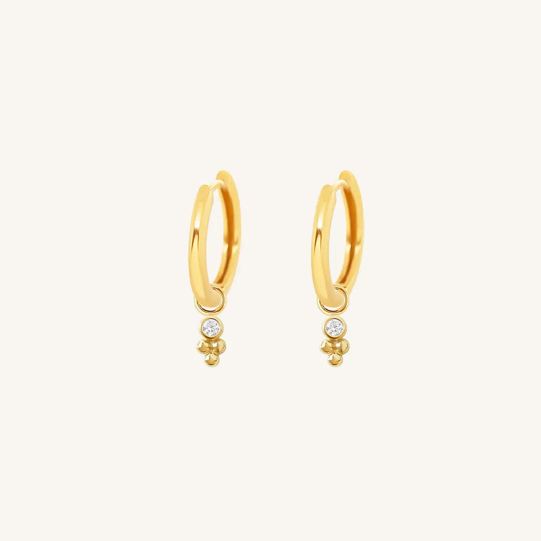 The  GOLD-Ari  Clarity Plain Hoops by  Francesca Jewellery from the Earrings Collection.