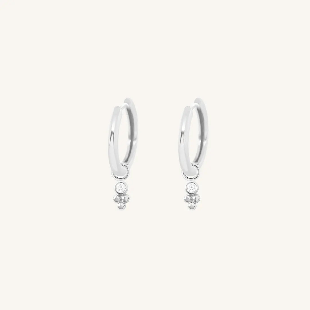 The  SILVER-Ari  Clarity Plain Hoops by  Francesca Jewellery from the Earrings Collection.