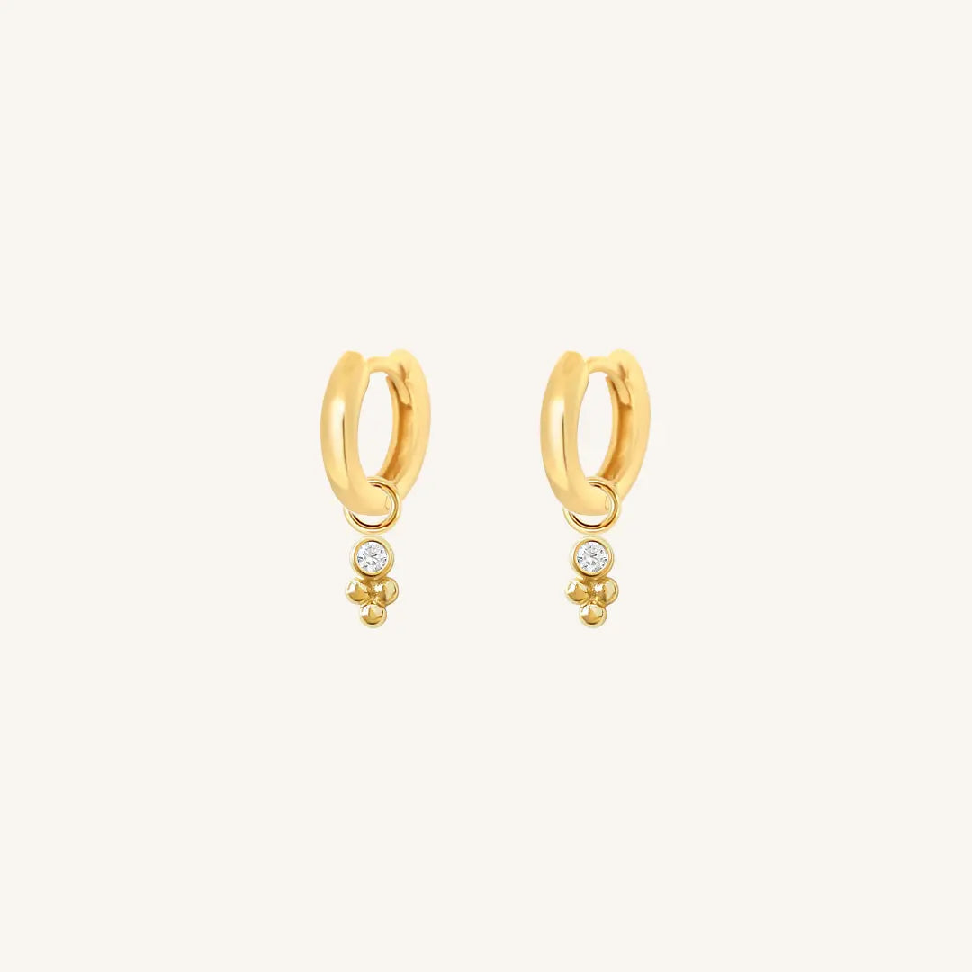 The  GOLD-Billie  Clarity Plain Hoops by  Francesca Jewellery from the Earrings Collection.