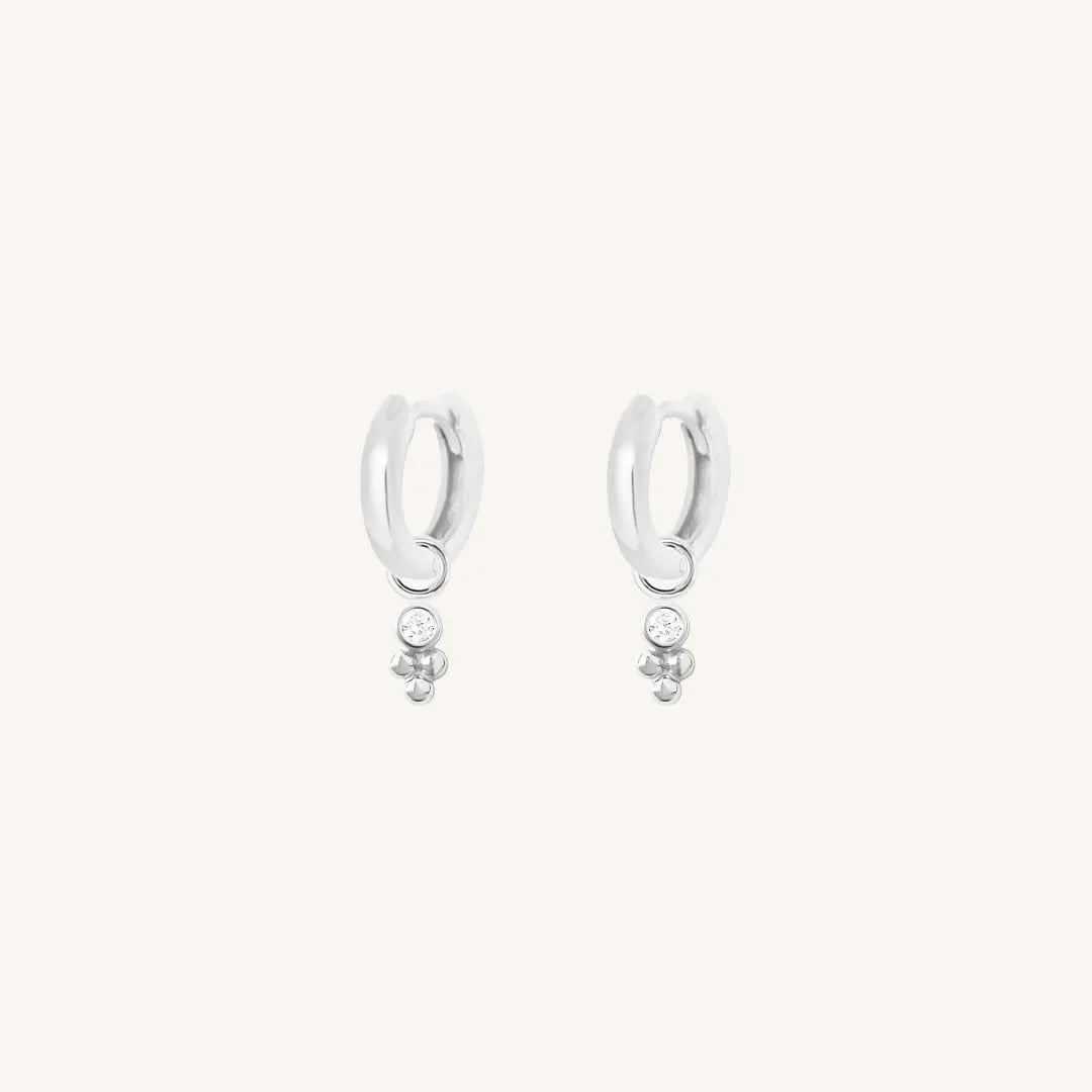 The  SILVER-Billie  Clarity Plain Hoops by  Francesca Jewellery from the Earrings Collection.