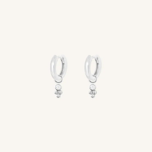 The  SILVER-Billie  Clarity Plain Hoops by  Francesca Jewellery from the Earrings Collection.