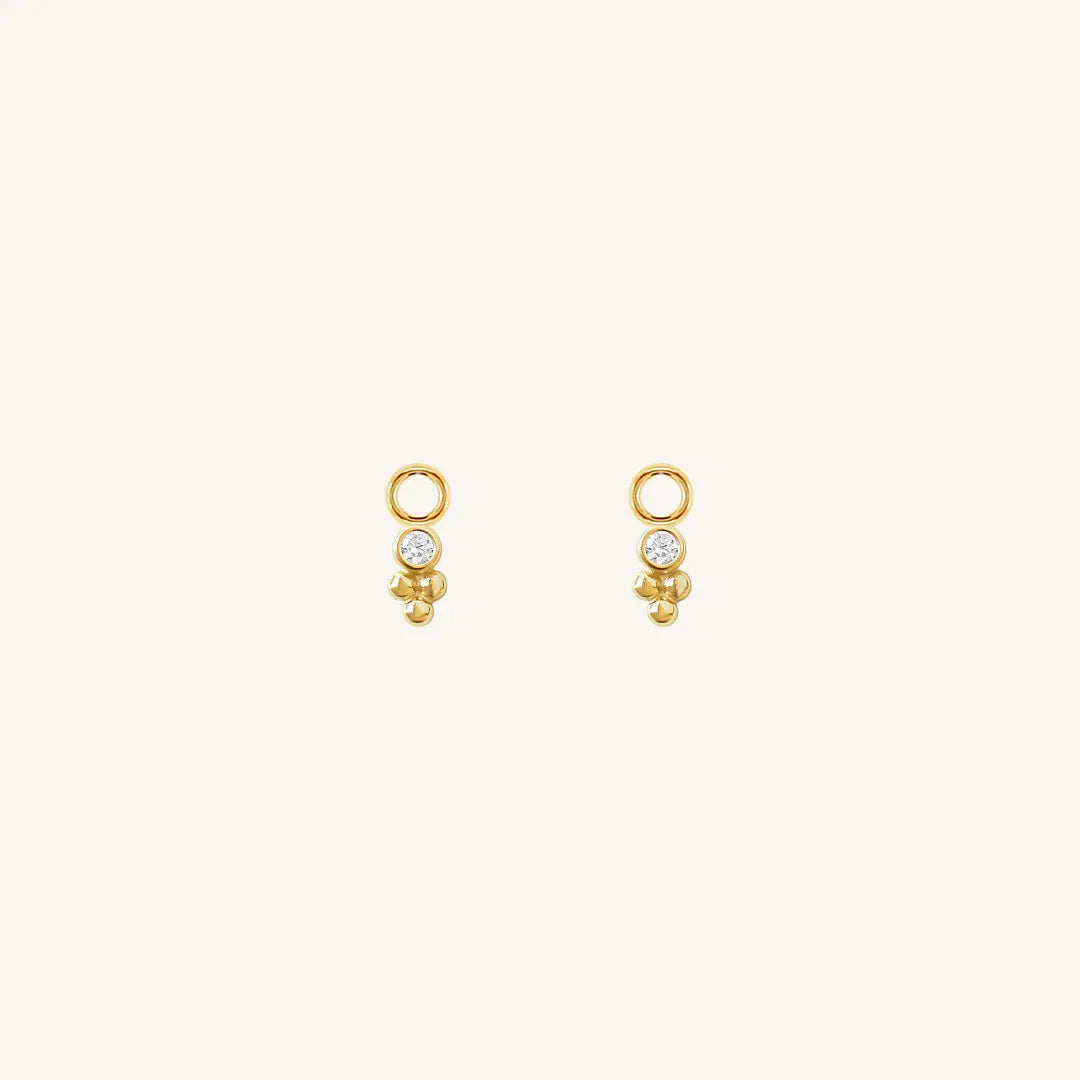 The  GOLD  Clarity Hoop Charm - Set of 2 by  Francesca Jewellery from the Charms Collection.