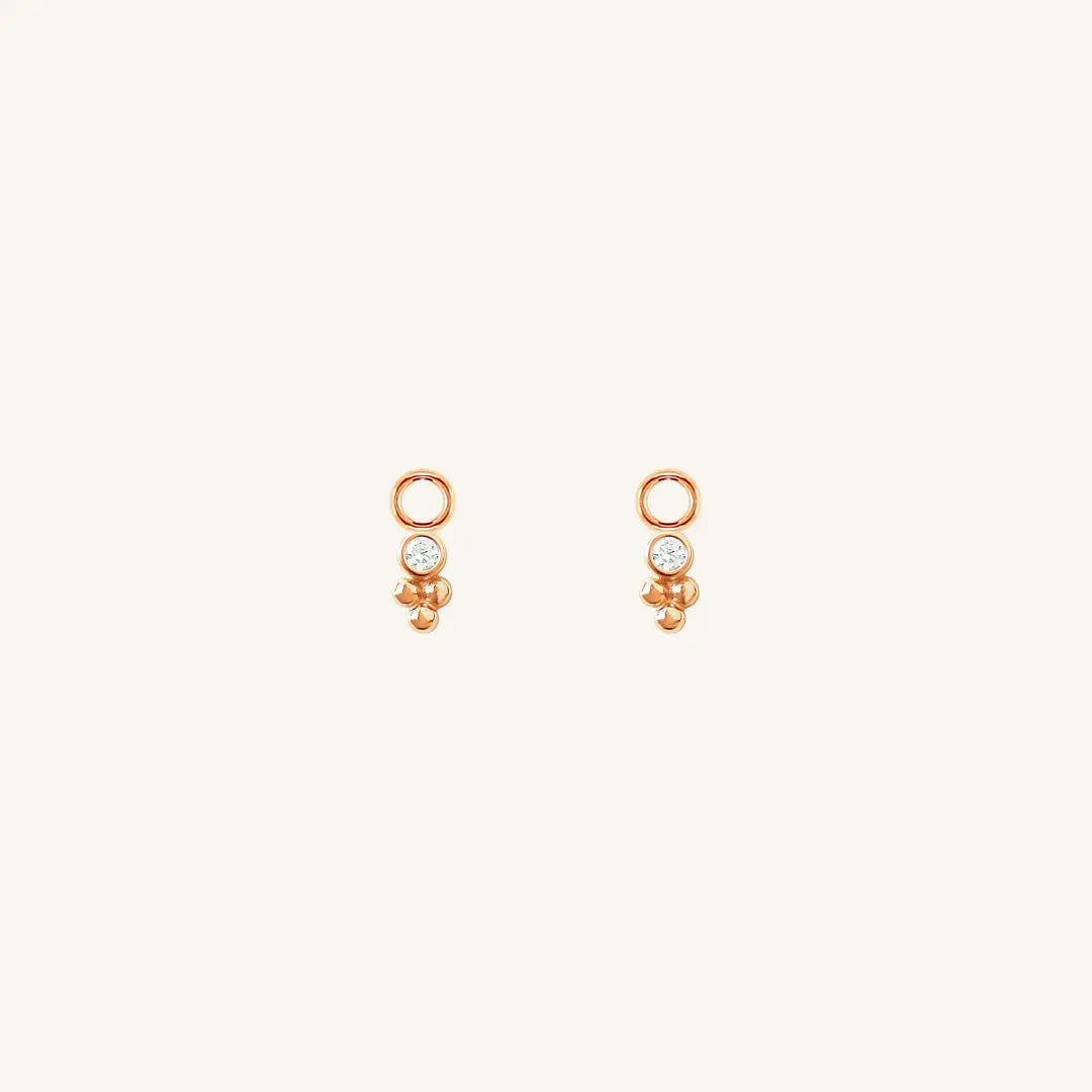 The  ROSE  Clarity Hoop Charm - Set of 2 by  Francesca Jewellery from the Charms Collection.