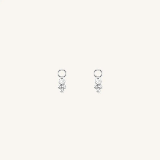 The  SILVER  Clarity Hoop Charm - Set of 2 by  Francesca Jewellery from the Charms Collection.