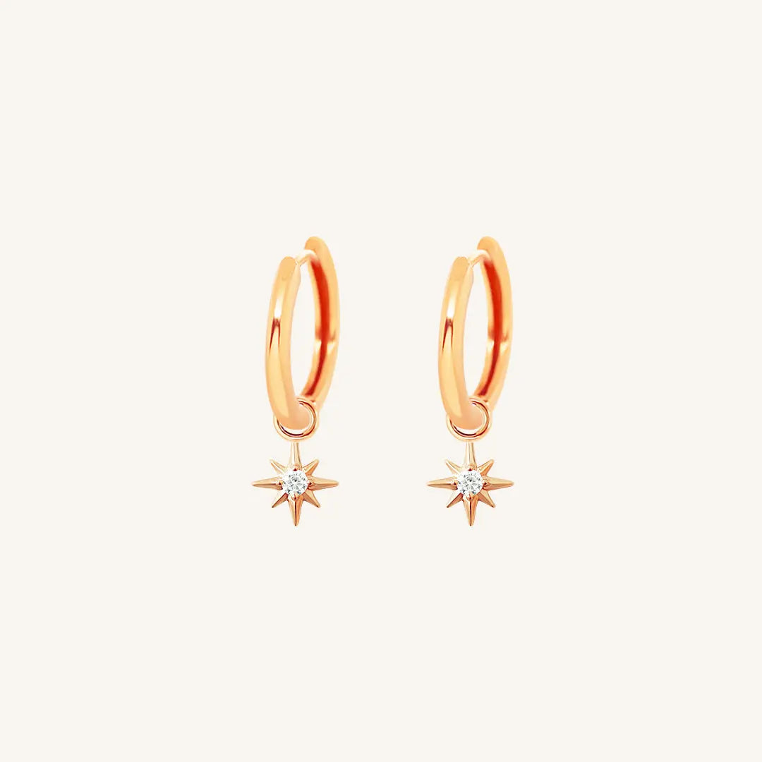 The  ROSE-Ari  Contentment Plain Hoops by  Francesca Jewellery from the Earrings Collection.