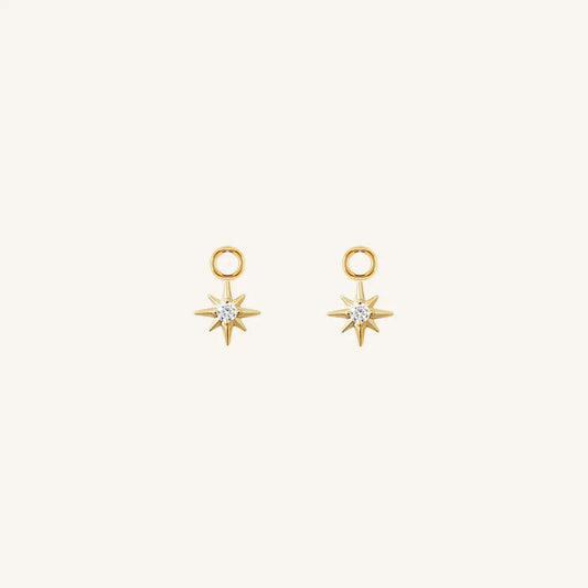 The  GOLD  Contentment Hoop Charm - Set of 2 by  Francesca Jewellery from the Charms Collection.