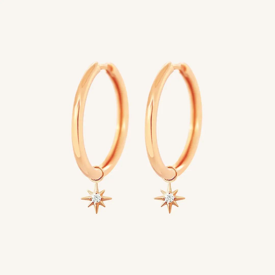 The  ROSE-Riley  Contentment Plain Hoops by  Francesca Jewellery from the Earrings Collection.