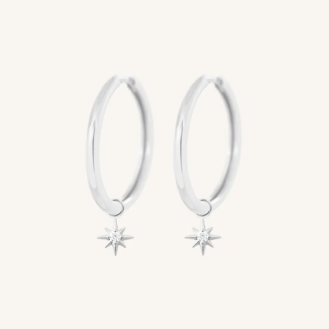 The  SILVER-Riley  Contentment Plain Hoops by  Francesca Jewellery from the Earrings Collection.