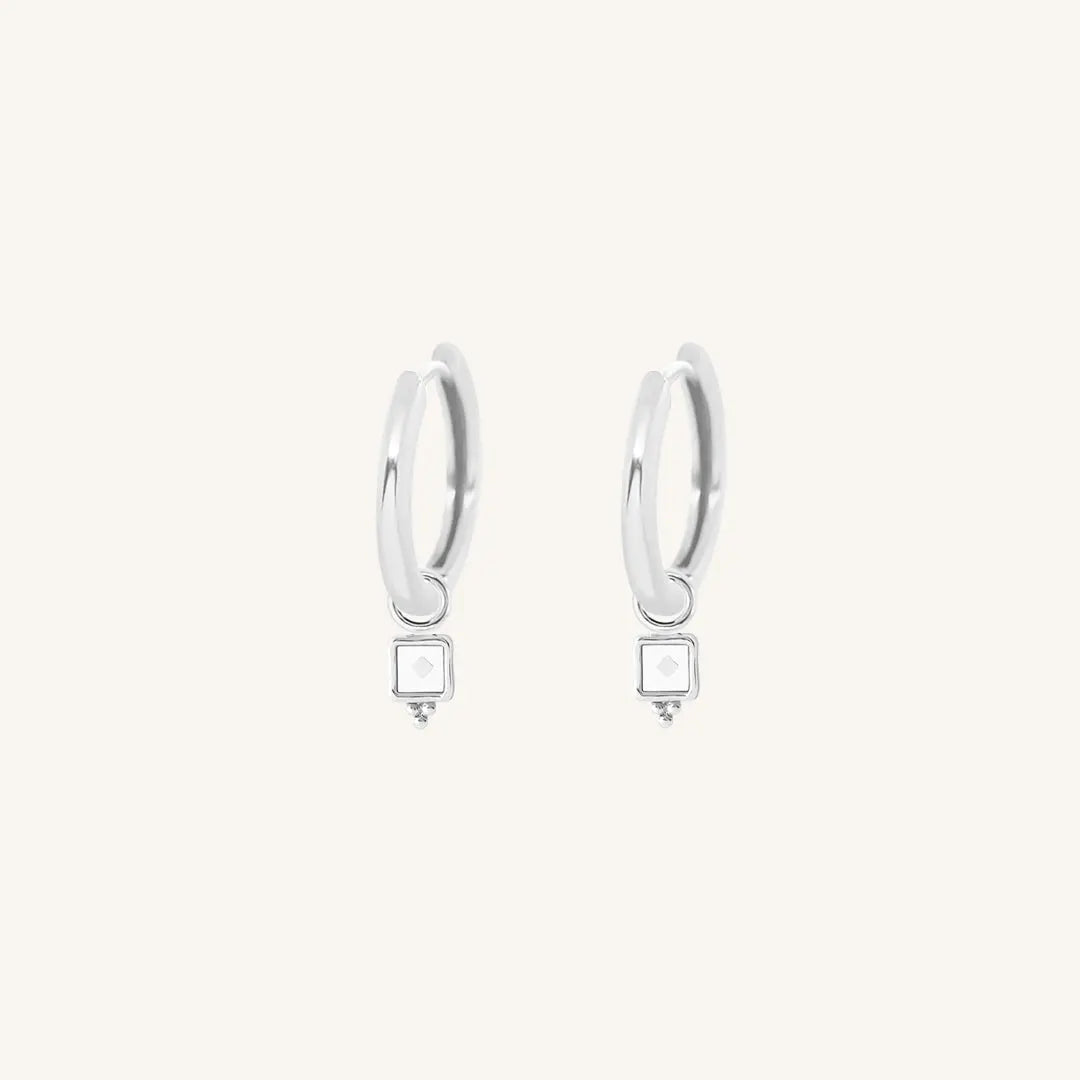 The  SILVER-Ari  Intuition Plain Hoops by  Francesca Jewellery from the Earrings Collection.