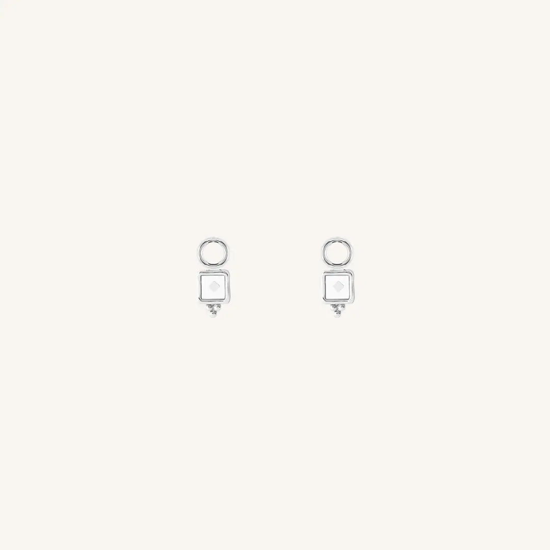The  SILVER  Intuition Hoop Charm - Set of 2 by  Francesca Jewellery from the Charms Collection.