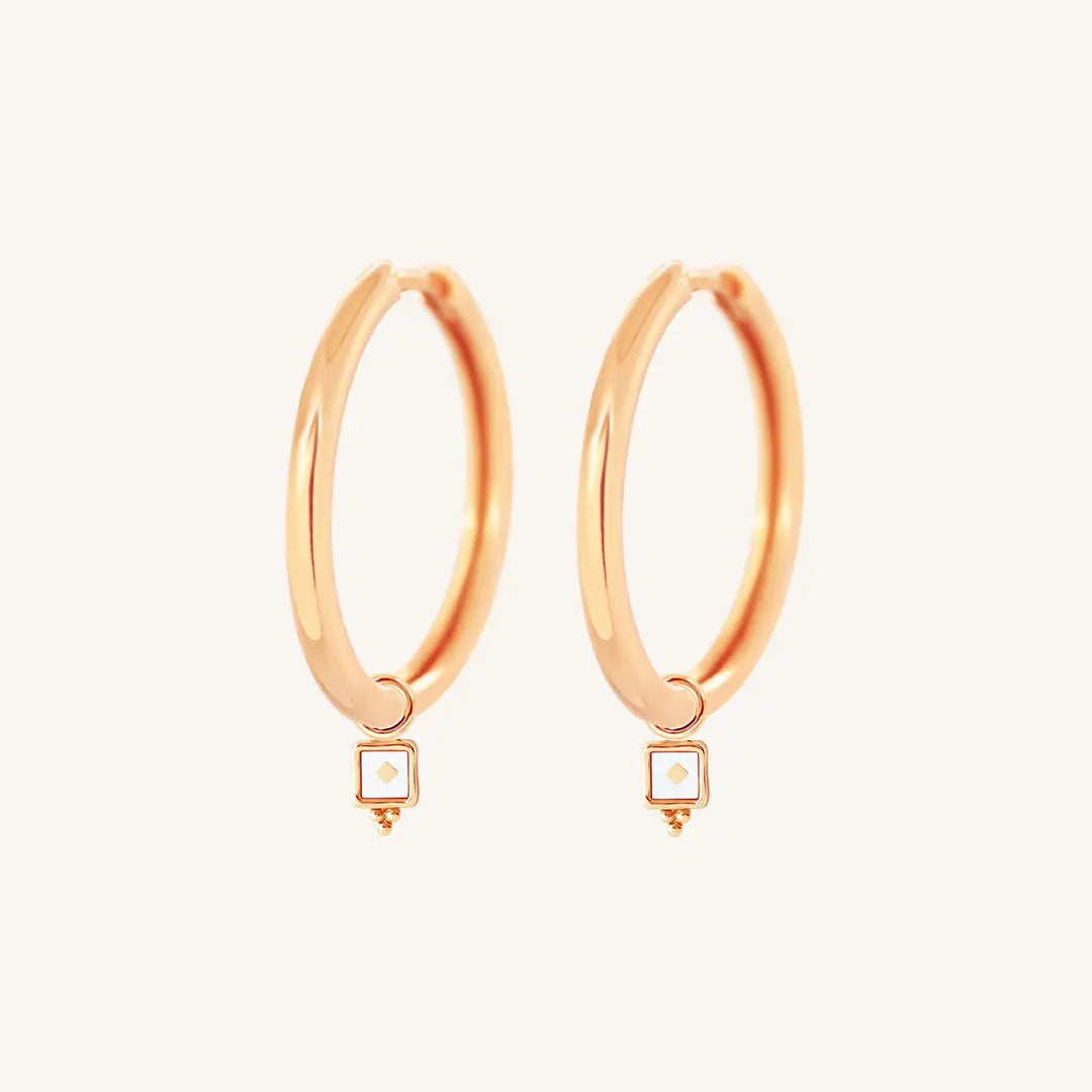 The  ROSE-Riley  Intuition Plain Hoops by  Francesca Jewellery from the Earrings Collection.