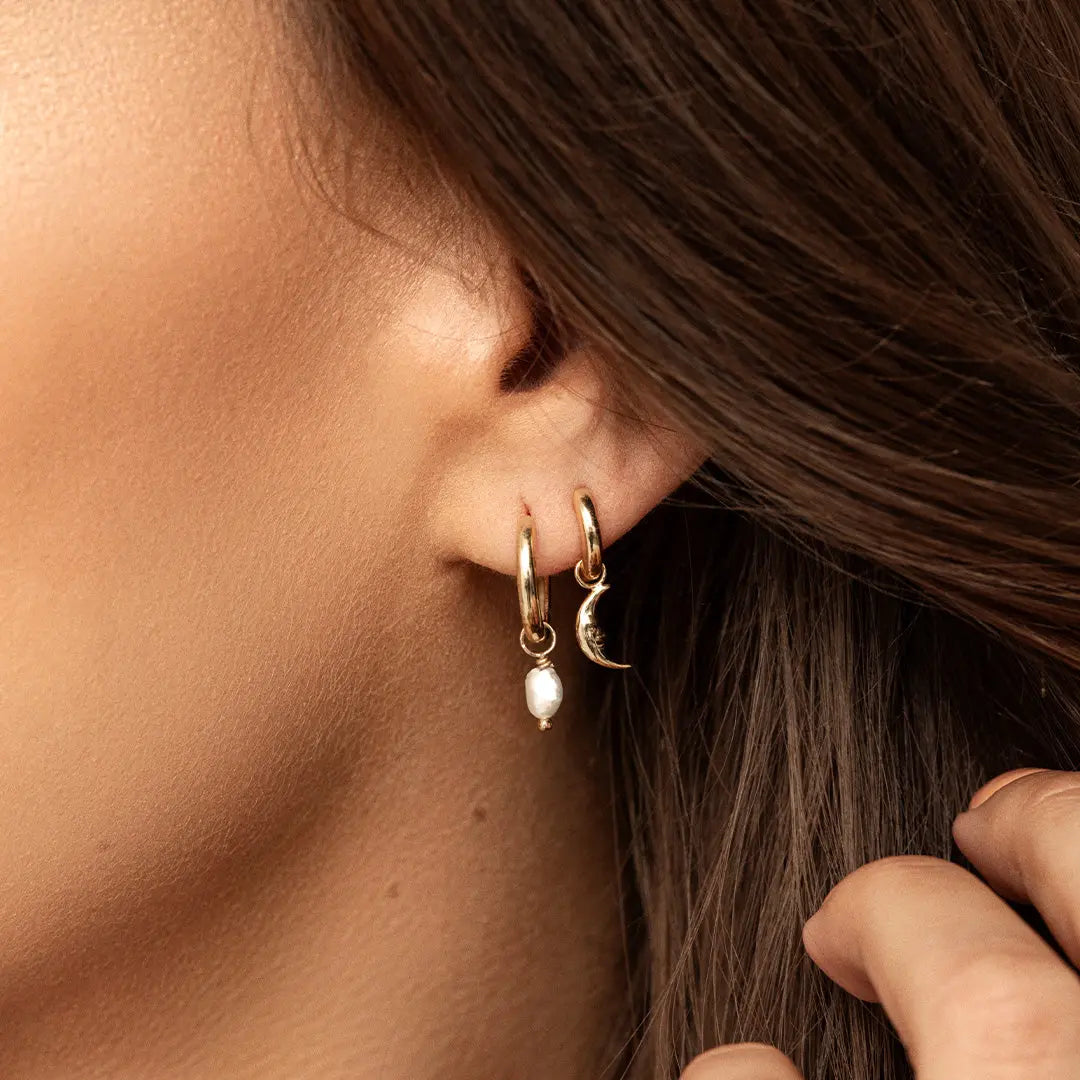 The    Patience Plain Hoops by  Francesca Jewellery from the Earrings Collection.