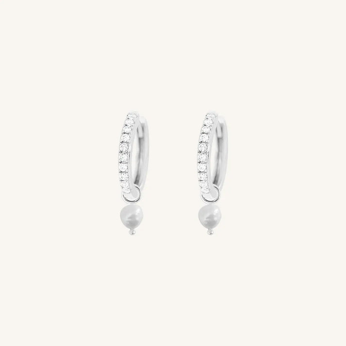 White Pearl Frezya Hoops