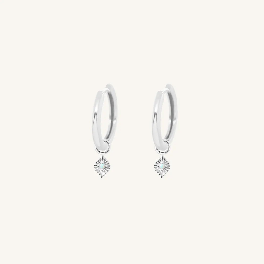 The  SILVER-Ari  Pillar Plain Hoops by  Francesca Jewellery from the Earrings Collection.